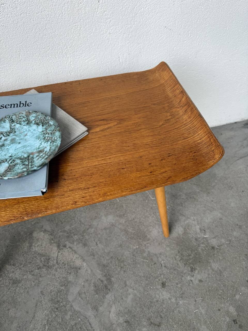 Baumann oak console coffee table from the 60s