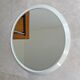 Vintage gray round space age plastic wall mirror
