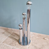 Large Space Age table lamp in chrome metal, Gaetano Sciolari, 1970.