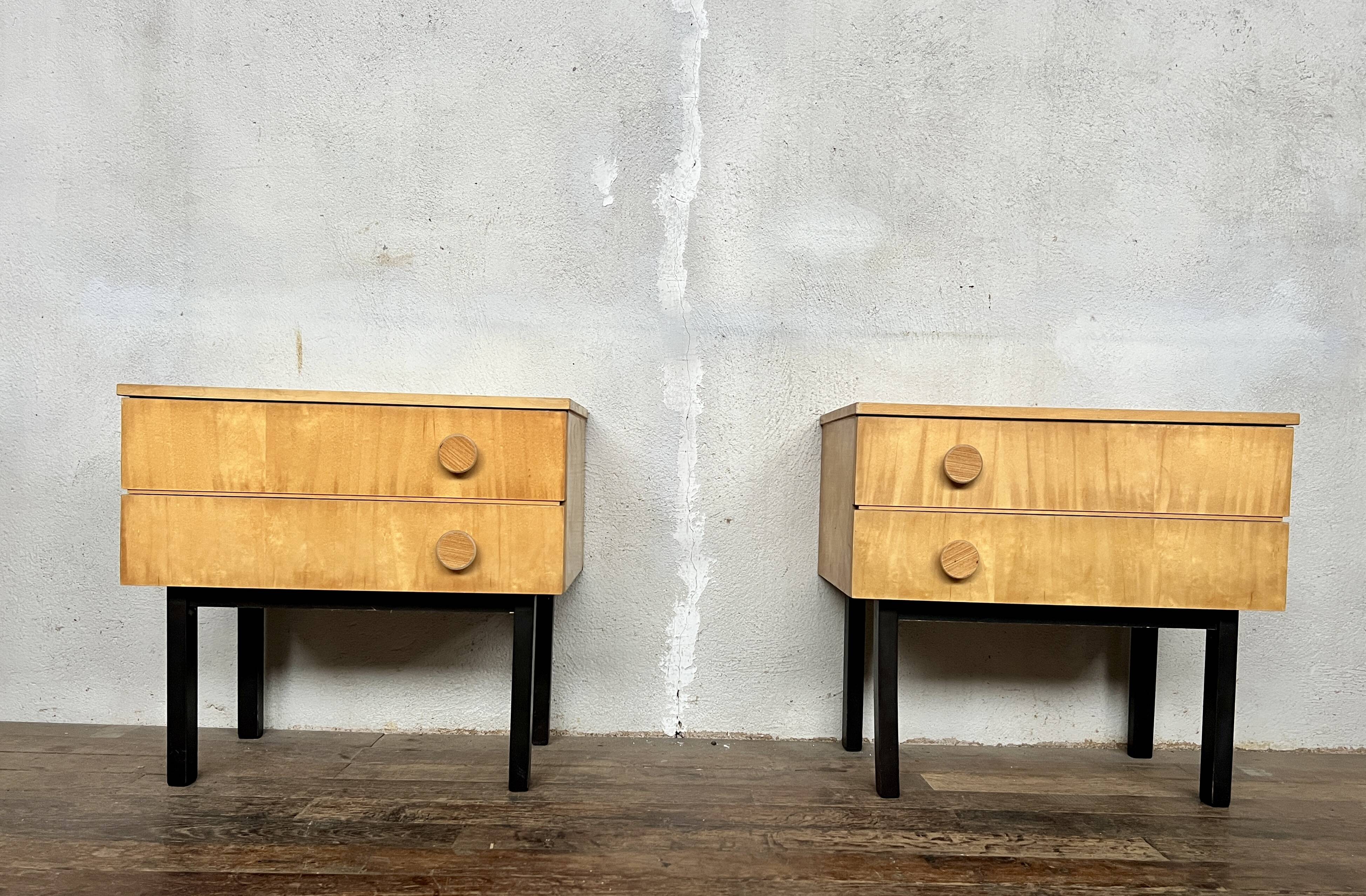 Pair of vintage bedside tables