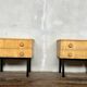 Paire de tables de nuit, chevets vintage