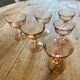 Set of 6 vintage rosaline champagne glasses