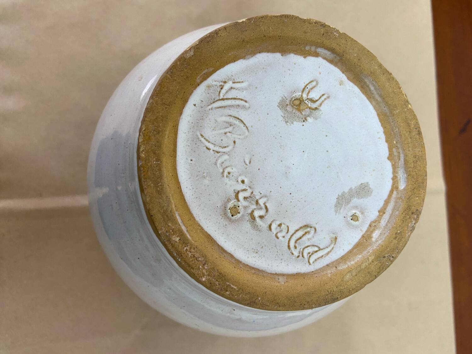 Vintage signed ceramic vase