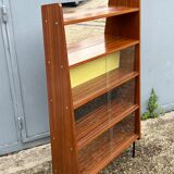 Small shelf 1950 style Guariche multicolored + mirror
