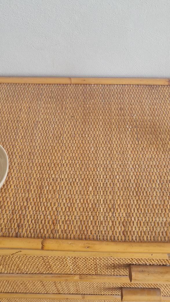 Commode en rotin années 70 vintage