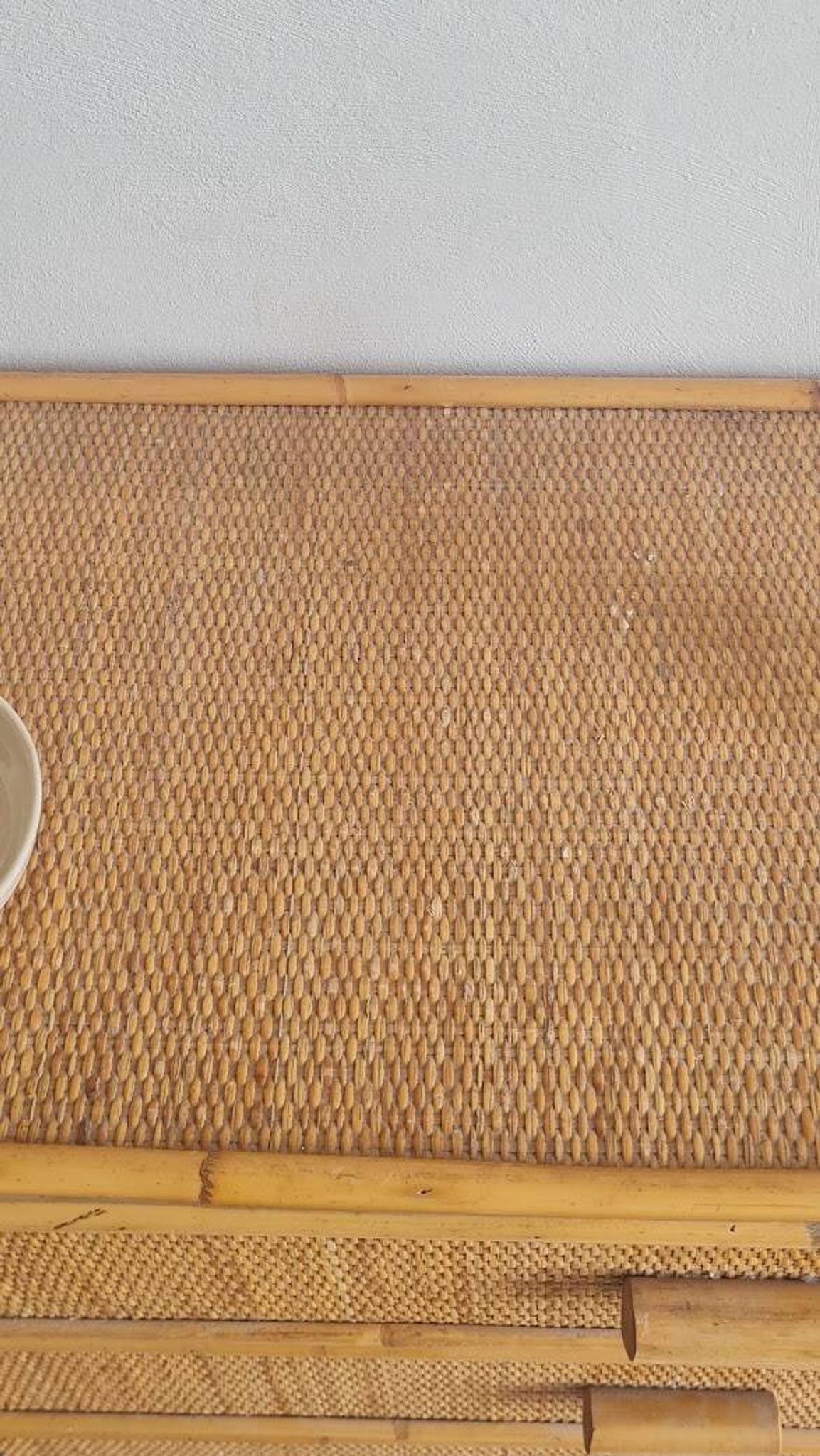 Commode en rotin années 70 vintage