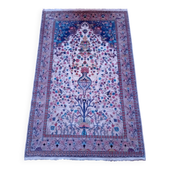 Tapis pakistanais en laine et soie fait main