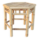 Old octagonal bamboo side table