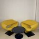 Ribbo armchairs and coffee table by Pierre paulin for Artifort, 60s,