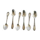 Deetjen lot de 6 cuillères à café ou dessert en métal argenté rubans croisés neuf 14,5 cm
