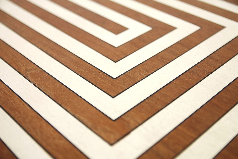 Cart bar teak with pattern maze 1960 s