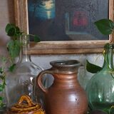 Pichet poterie traditionnelle Art-populaire en grès émaillé ancien