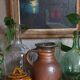 Pitcher traditional pottery Folk art in old enamelled sandstone