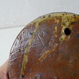 Bouquet stoneware wall vase signed jb