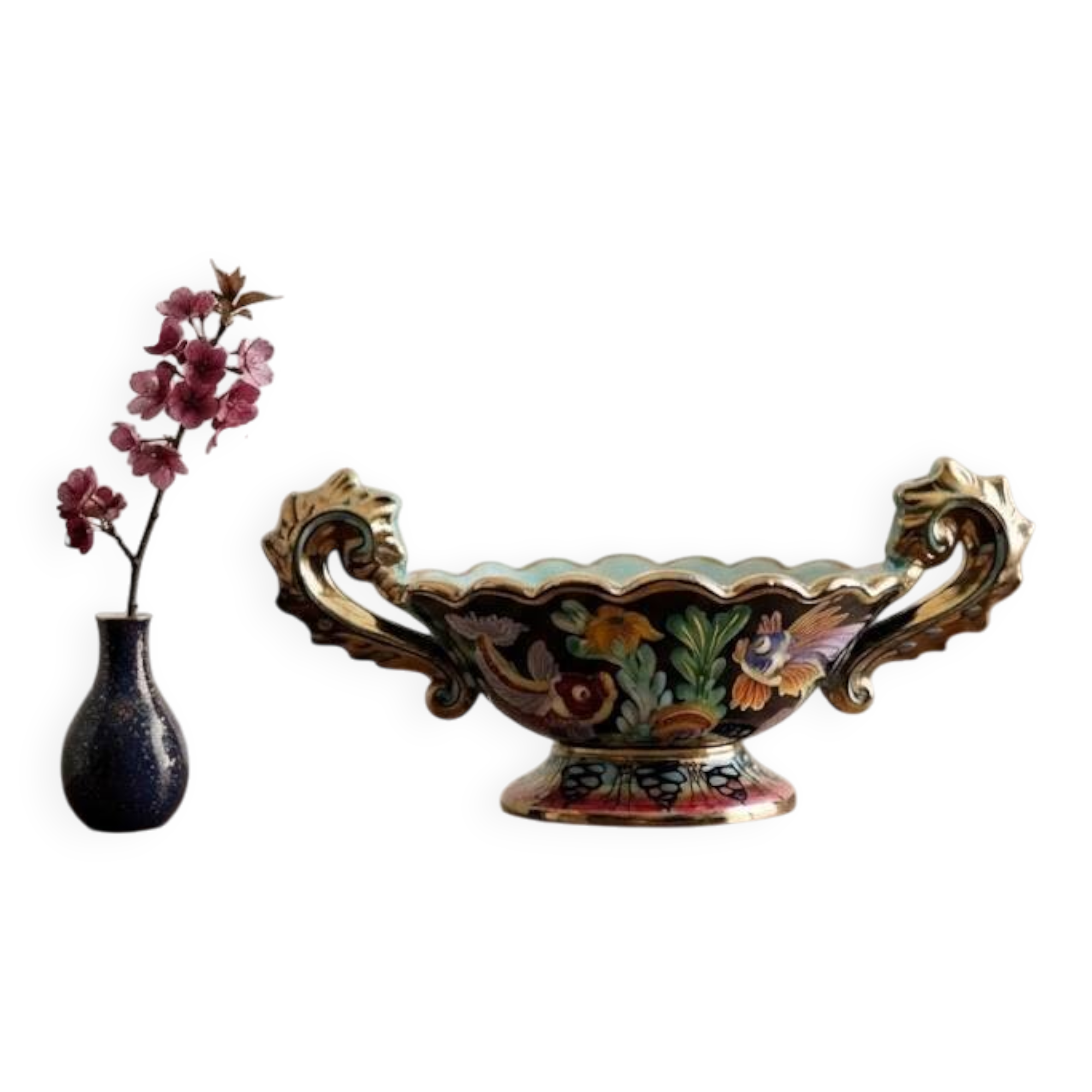 Large vintage ceramic bowl / centrepiece - Cerdazur Monaco