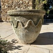Ancient terracotta pot vase from the 19th century.