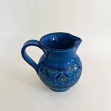 Rimini Blu Ceramic Pitcher by Aldo Londi for Bitossi