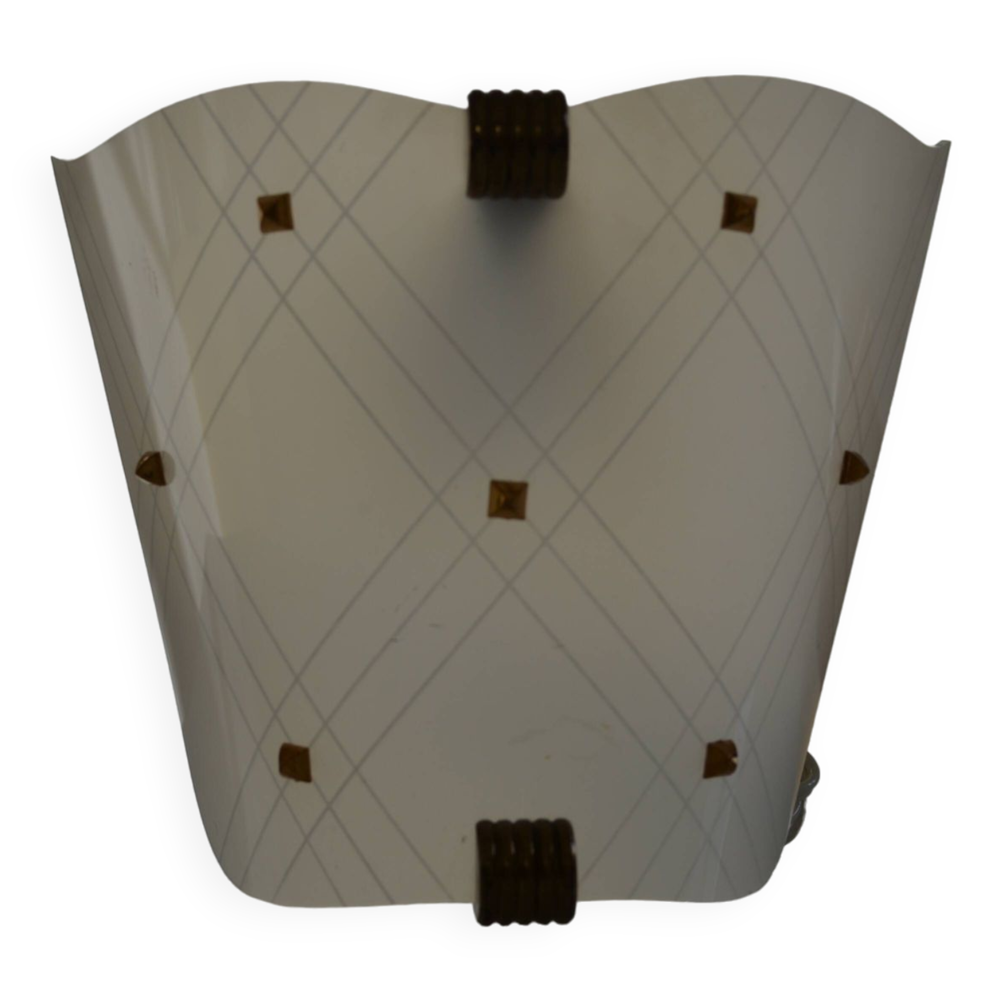 Vintage 1950 wall light in perspex and brass