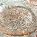 Vintage pink glass plates