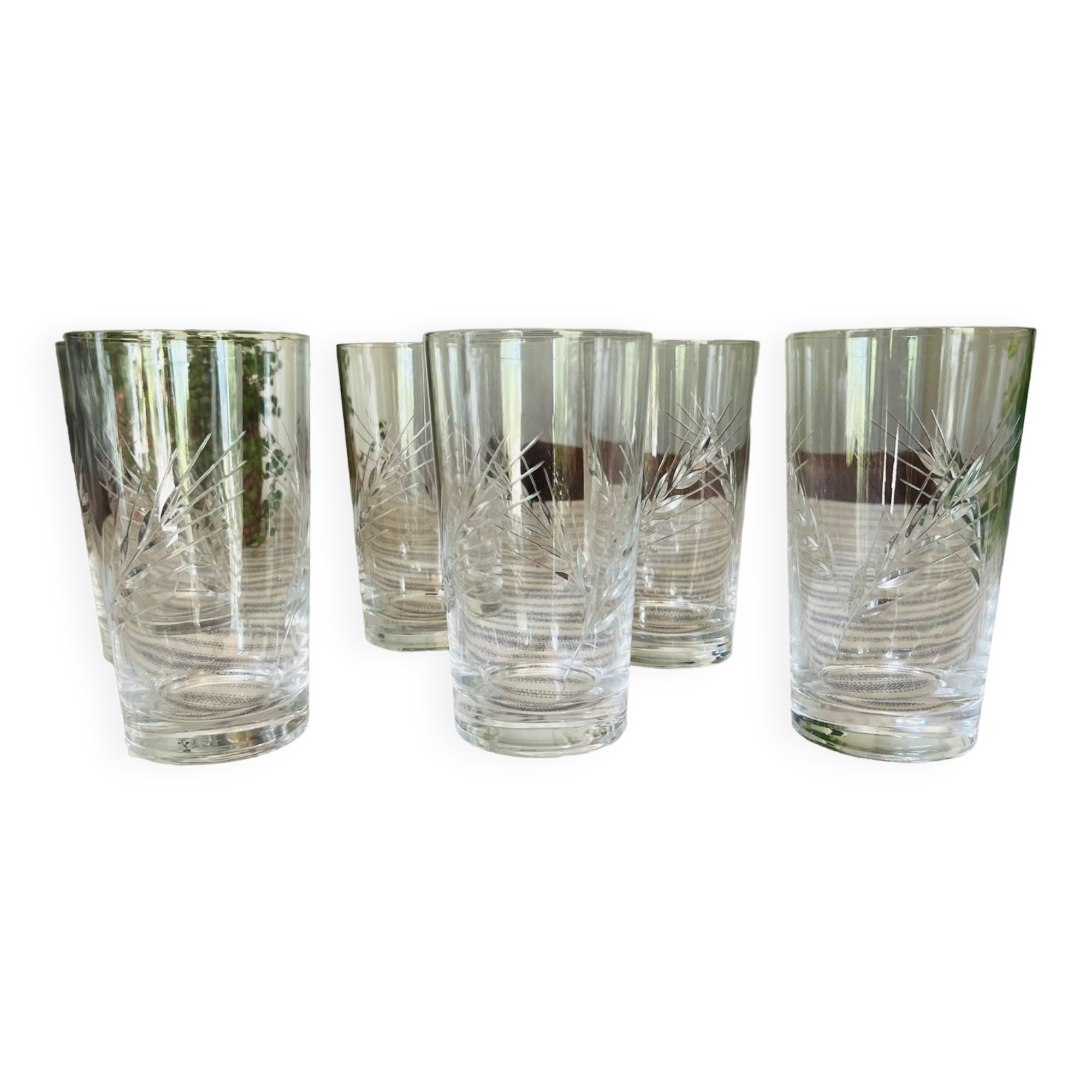 Crystal lenses pattern ears x6