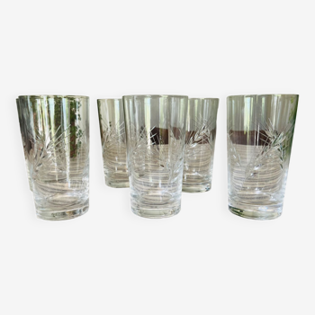 Verres en cristal motif épis x6