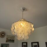 Luster with mother-of-pearl grapevines