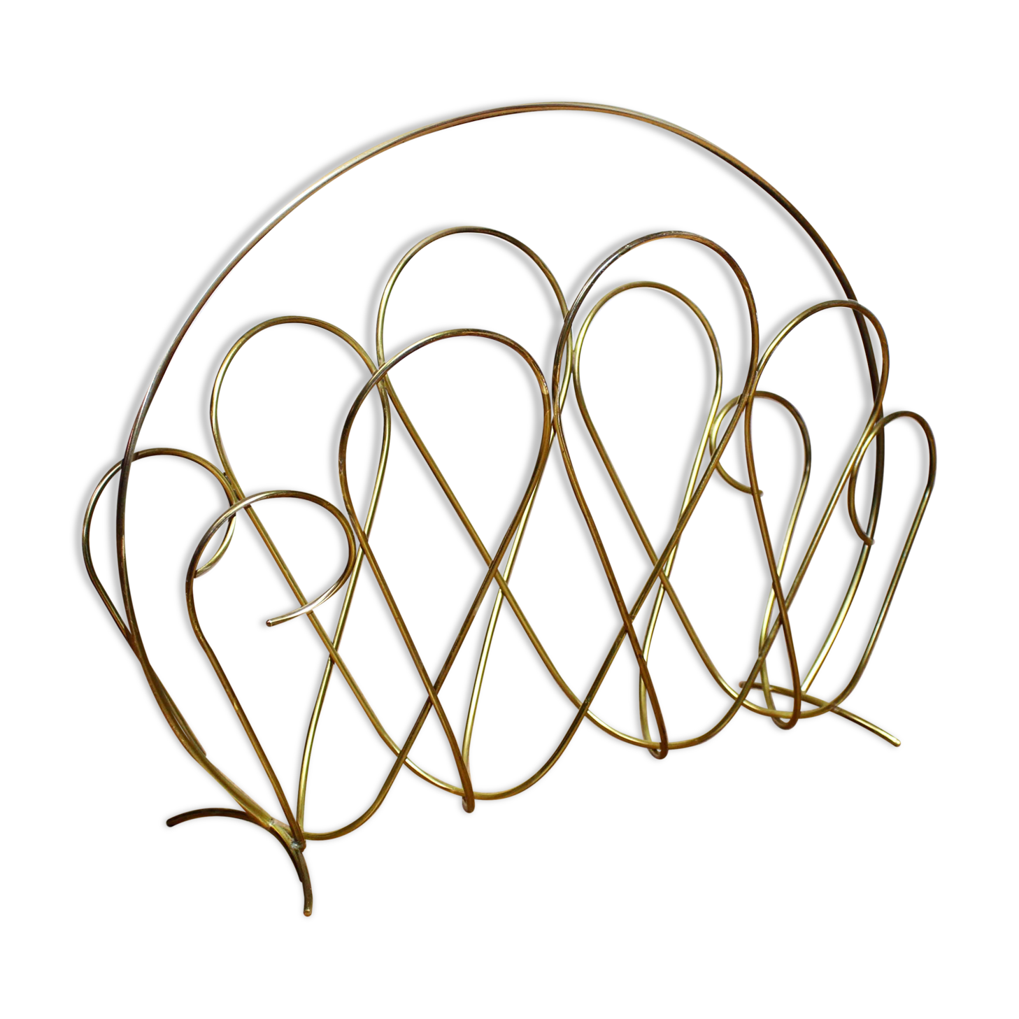 Magazine rack in brass 60