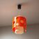 Space Age Hanging Lamp in Orange and White Polycarbonate, 1970s