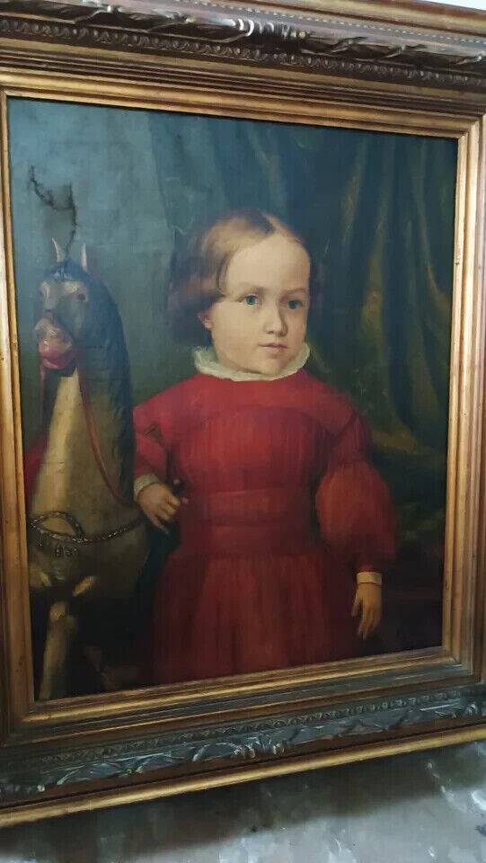 Oil painting on canvas portrait mid-19th century - German school