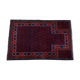 Gazak Afghan geometric pattern fringe rug 131x86cm