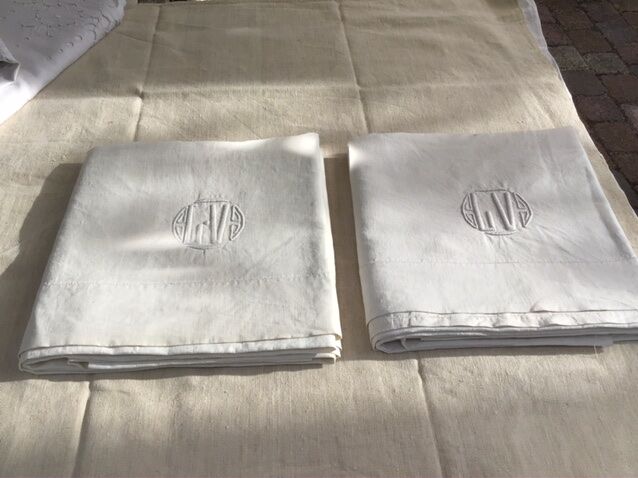 Pair of sheets marked LV
