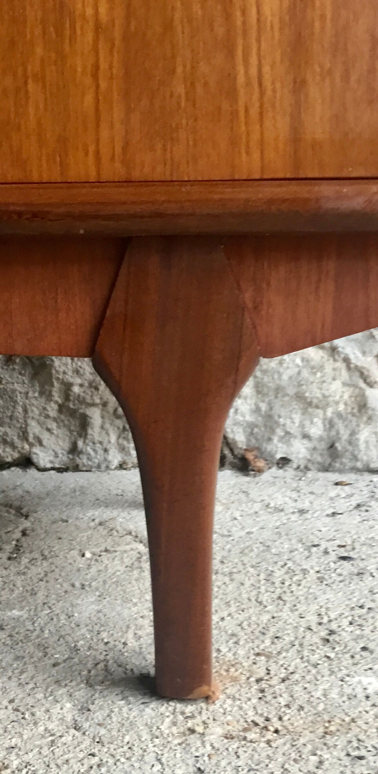 Scandinavian teak buffet with showcase and secretary - 1960