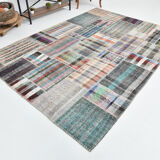 Flatweave ethnic kilim rug 212x302