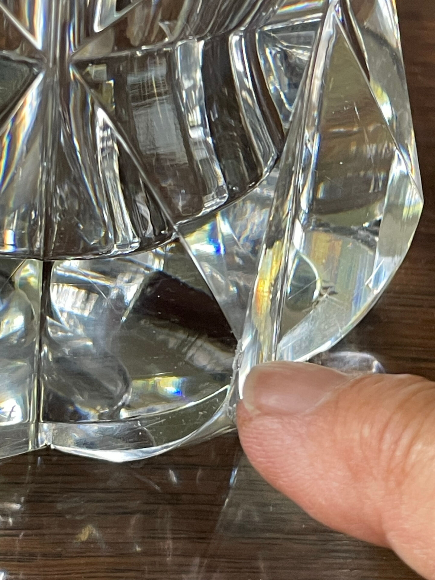 large cut crystal vase Saint Louis 1967