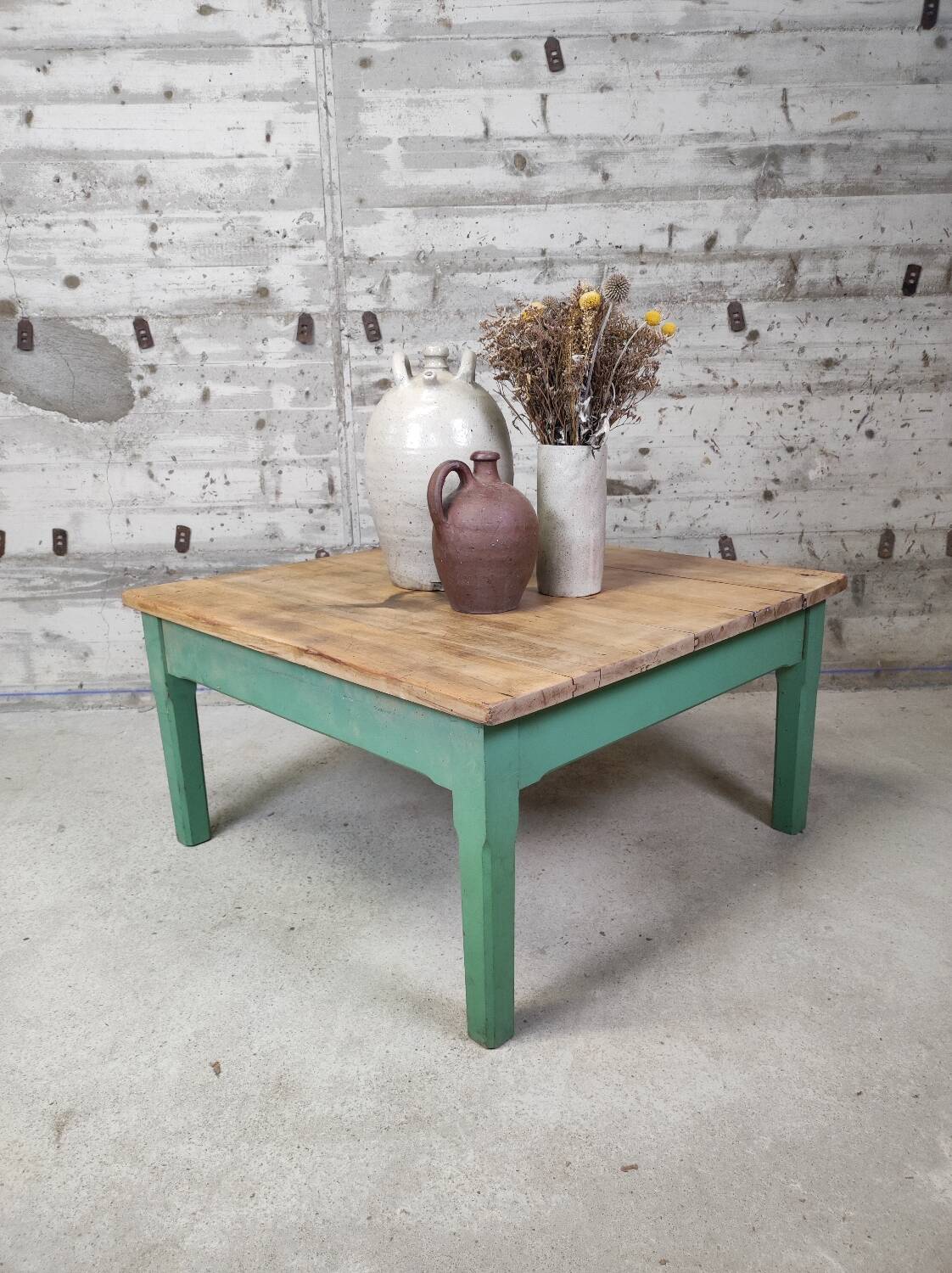 Table basse de ferme carré