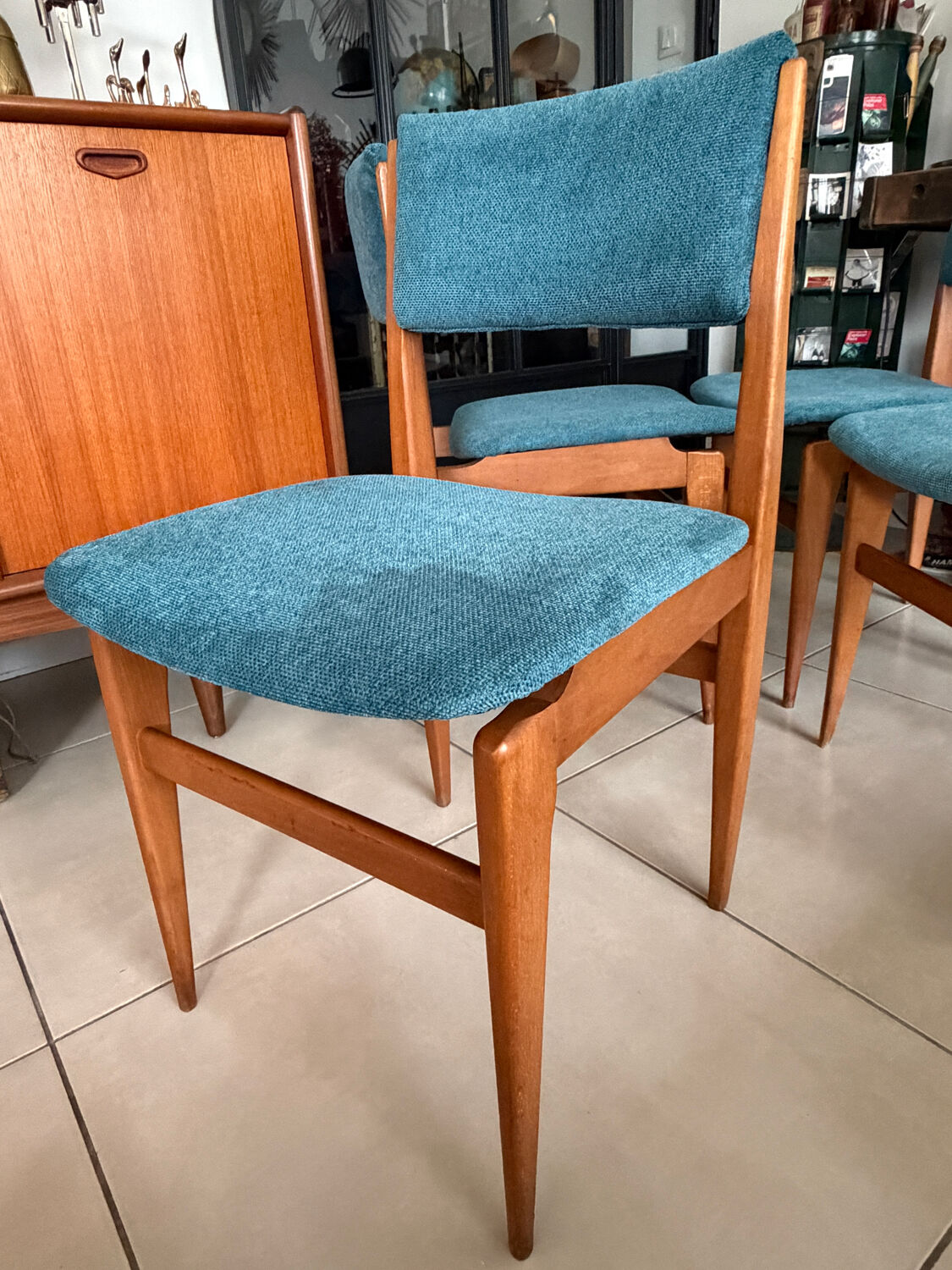 4 vintage Scandinavian style chairs