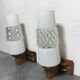 Pair of Mid Century teak wall lamps