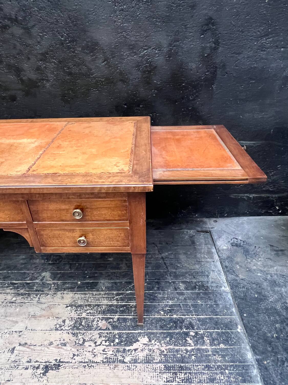 Antique walnut desk with pull-out drawers