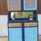 Buffet Mado narrow blue and caning