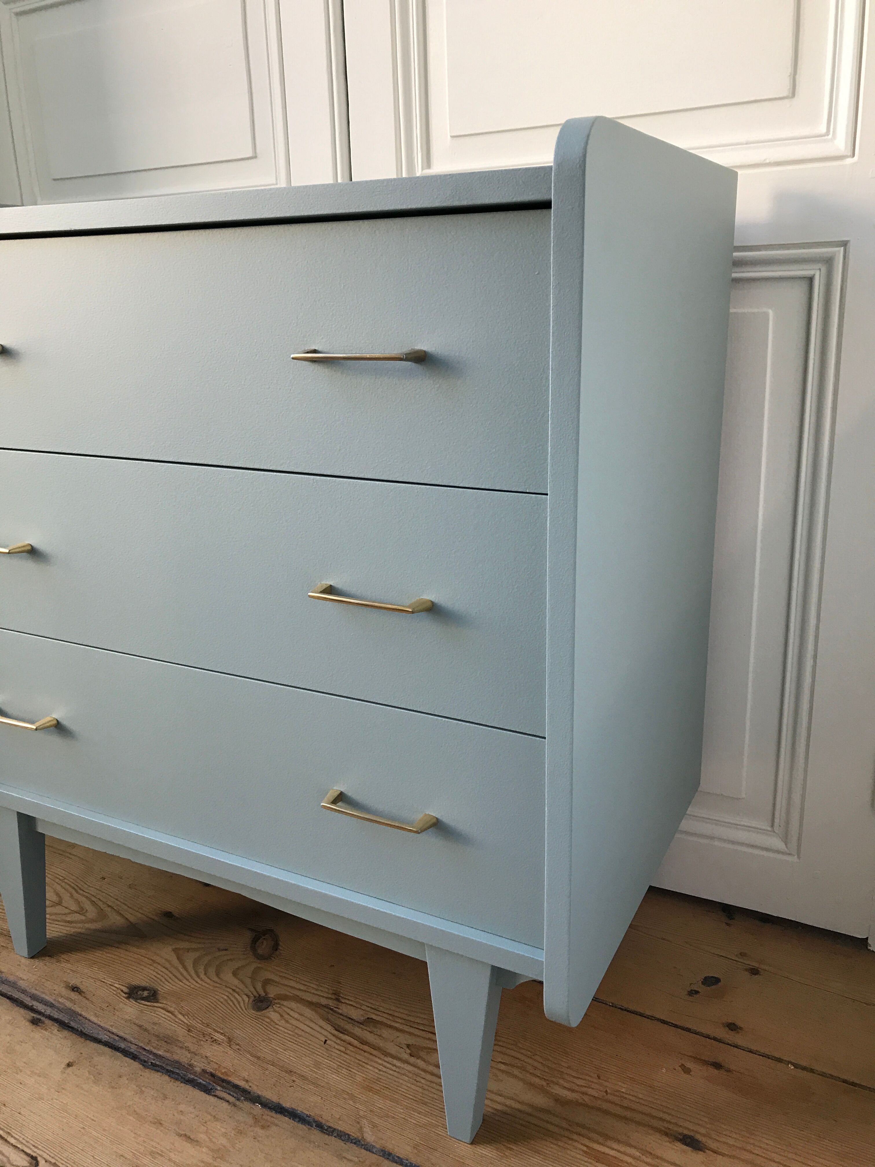 Commode 3 tiroirs vert amande