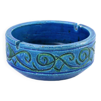 Ashtray Vide Poche Glazed Ceramic Rimini Blue 18cm