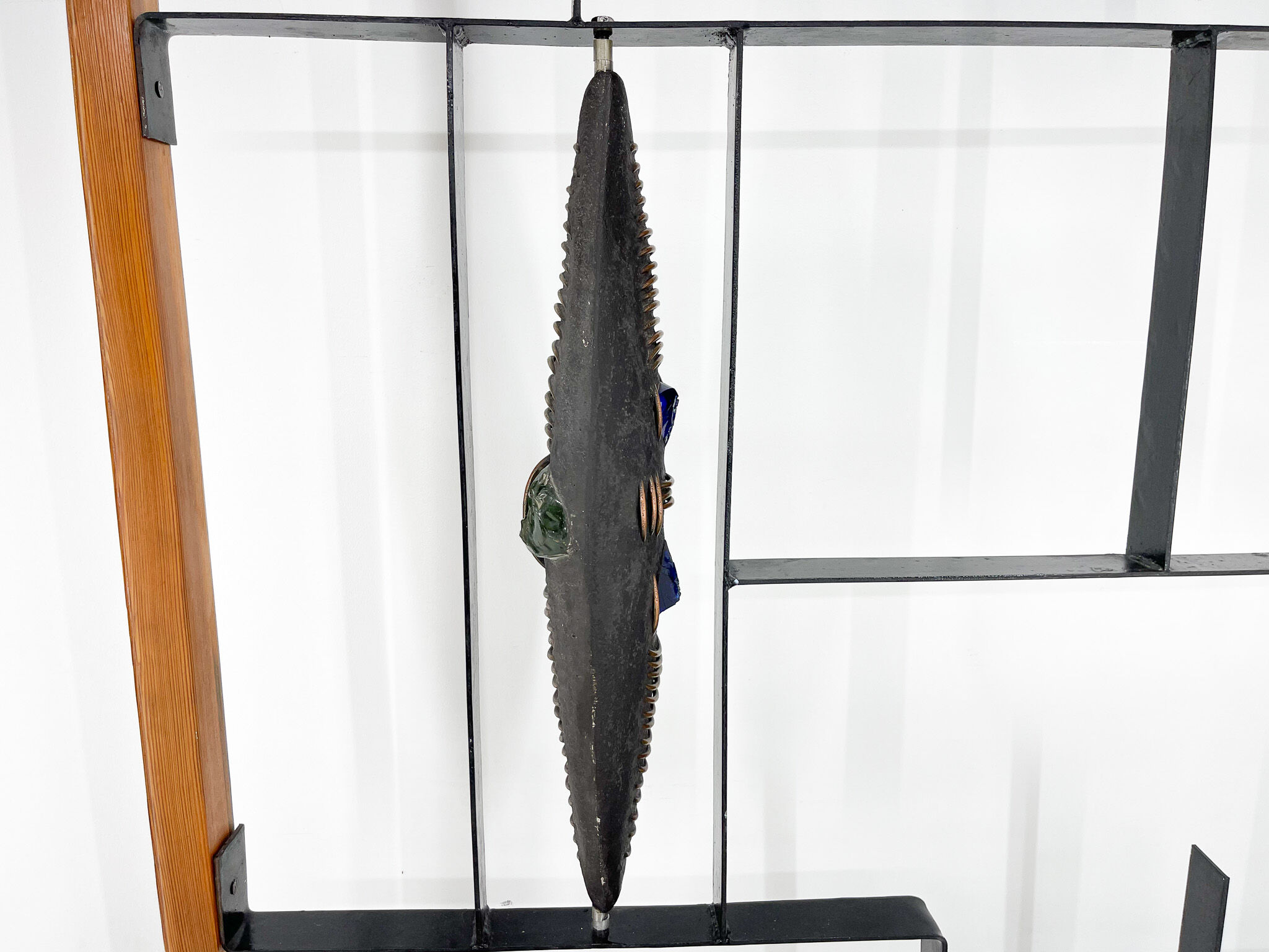 1960's art wall unit or room divider with sculpture by Jelínek