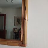 Vintage bamboo mirror 49x81cm