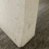 Vintage travertine and beveled glass coffee table