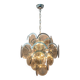 Vistosi Chrome Suspension with Smoked Glass Discs, Italy, 1970s