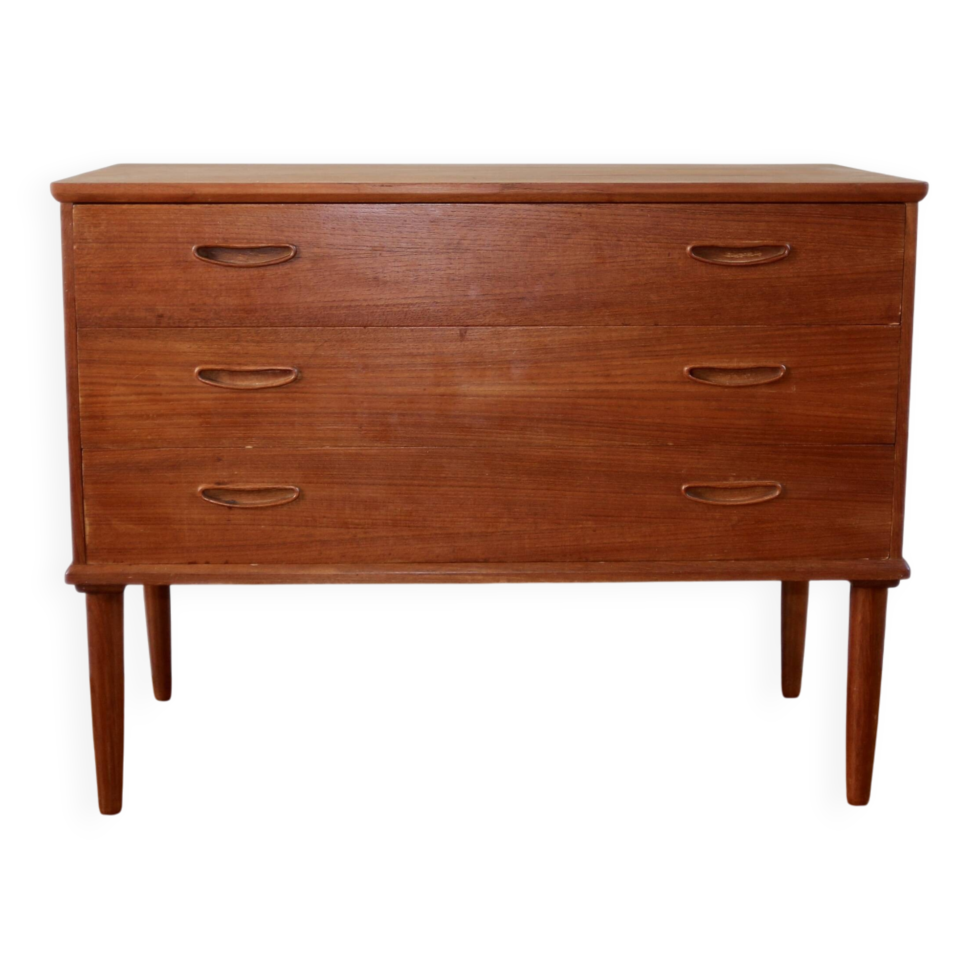 Vintage Scandinavian teak chest of drawers, Denmark, 1960