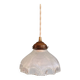 Art Deco ribbed glass suspension, Holophane, 1920-30