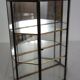 Vintage Wall Display Cabinet Glass, brass and mirror