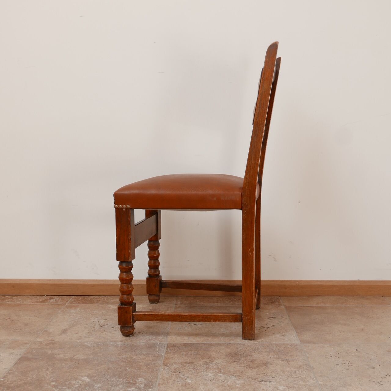 Set of four french deco dining chairs