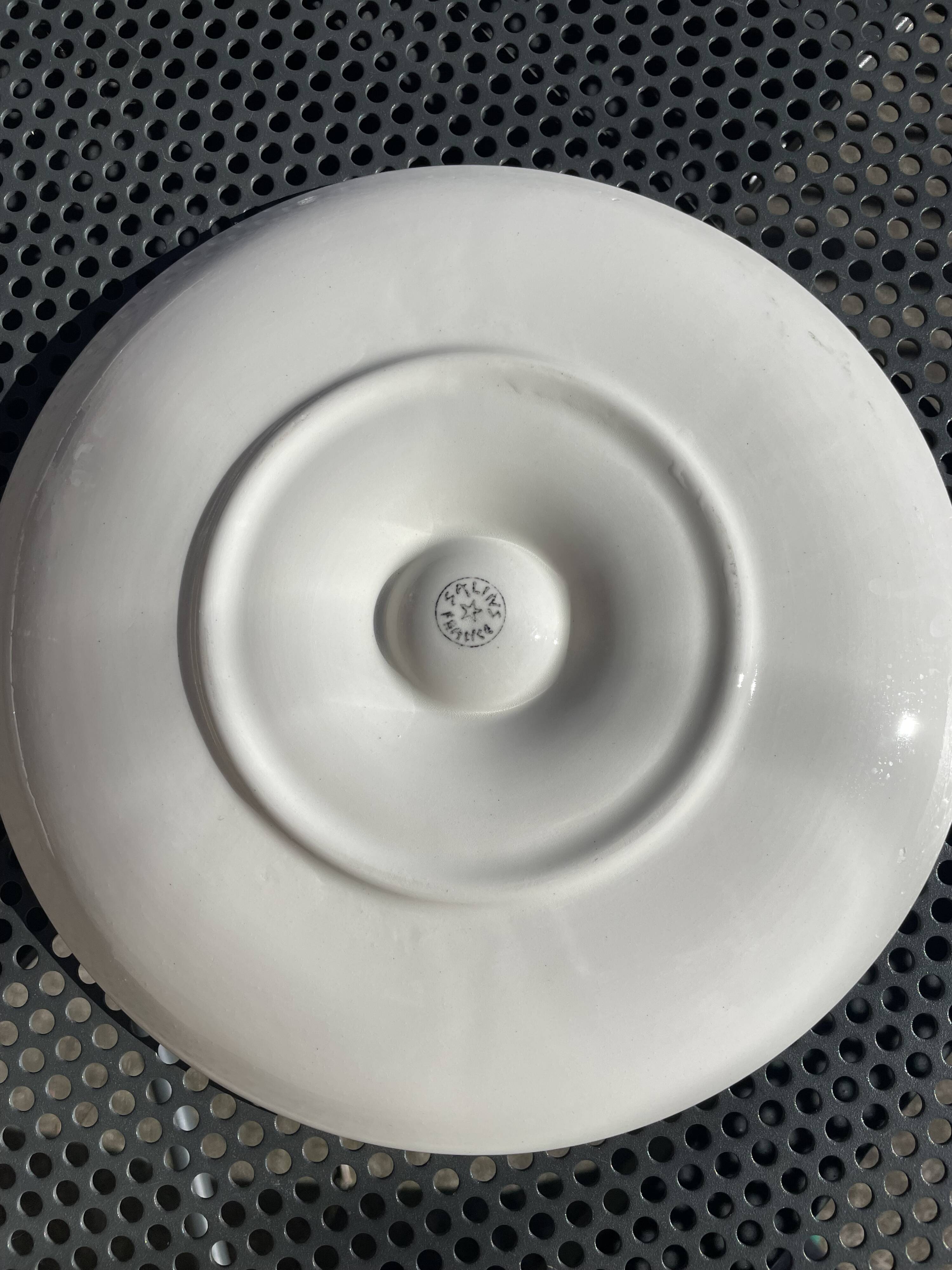 5 oyster plates from Salins earthenware